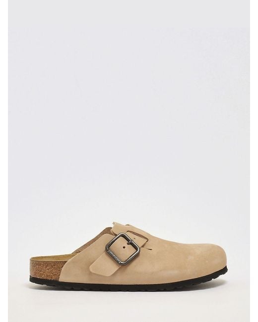 Birkenstock White Boston Clogs for men