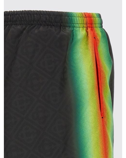 Casablanca Black Logo Polyester Swimsuit for men