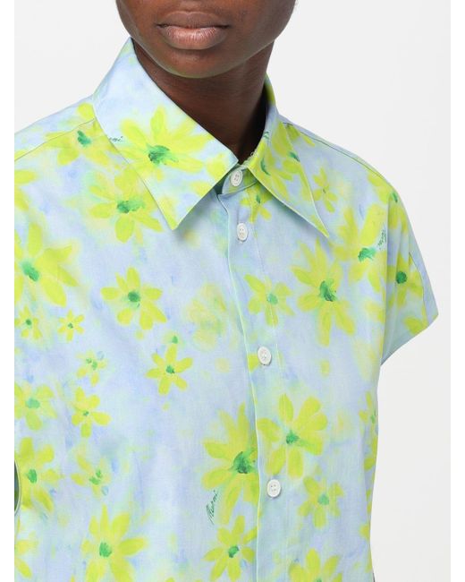 Camicia in cotone stampato di Marni in Green