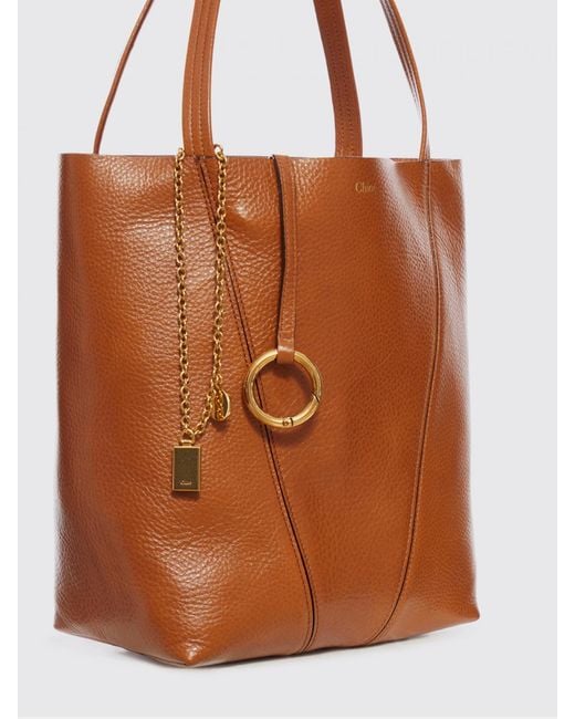 Chloé Brown ChloÉ Spin Mini Grained Leather Bag