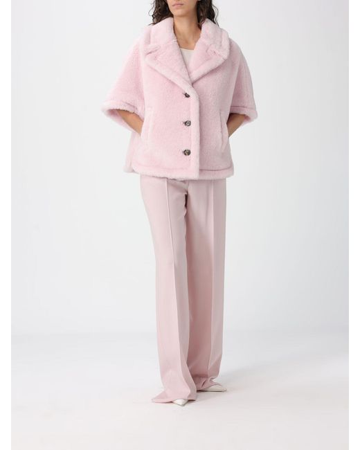 Max Mara Pink Virgin Wool Trousers