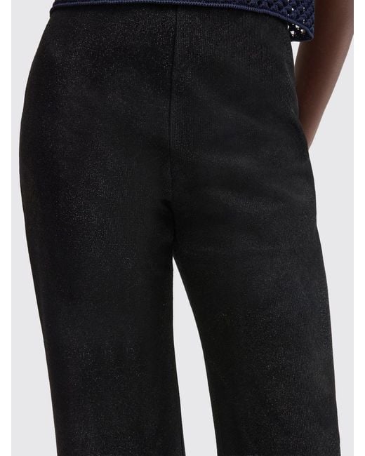 MACCAPANI Black Easy Flared Trousers