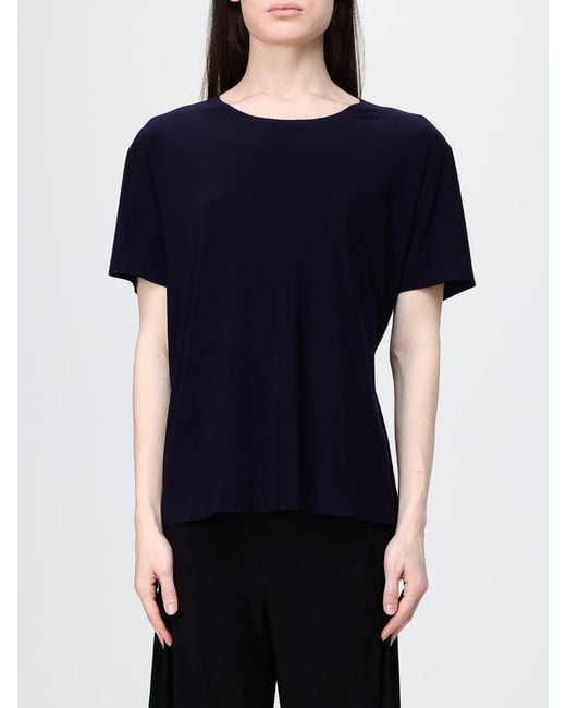 Camiseta De Cuello Redondo De Jersey Norma Kamali de color Black