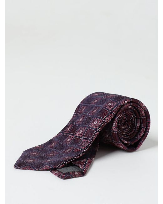 Cravatta in seta jacquard di Brunello Cucinelli in Purple da Uomo