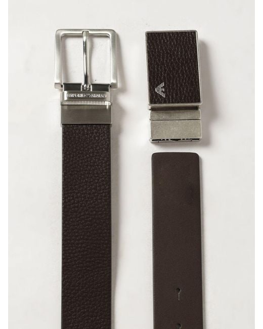 Emporio Armani Brown Belt for men
