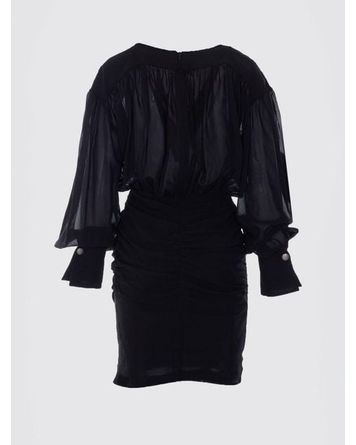 Pinko Black Viscose Blend Mini Dress