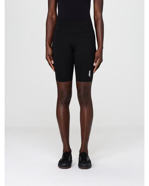 Autry Black Stretch Technical Fabric Cycling Shorts