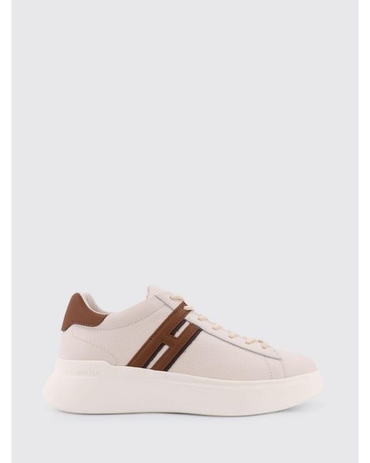 Hogan H580 Sneakers Aus Genarbtem Leder in Pink für Herren
