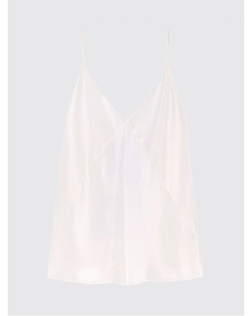 Max Mara White Basic Silk Top