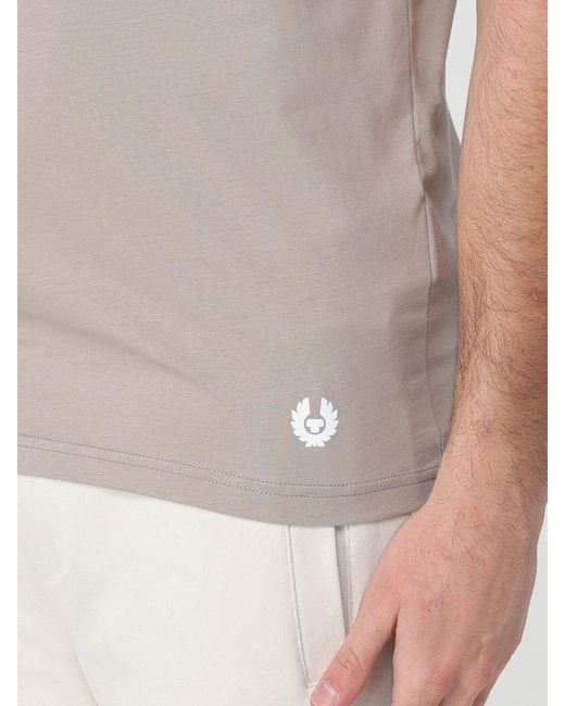 Belstaff Gray Cotton T-Shirt for men