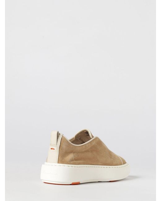 Santoni Natural Victory Suede Sneakers