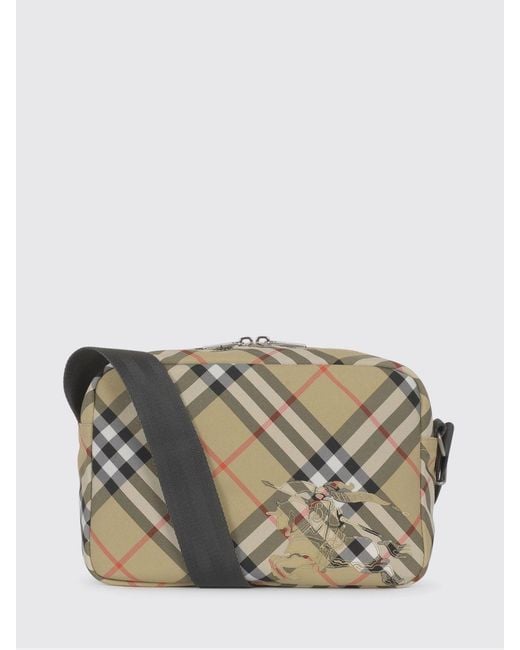 Burberry Gray Vintage Check Print Twill Bag for men