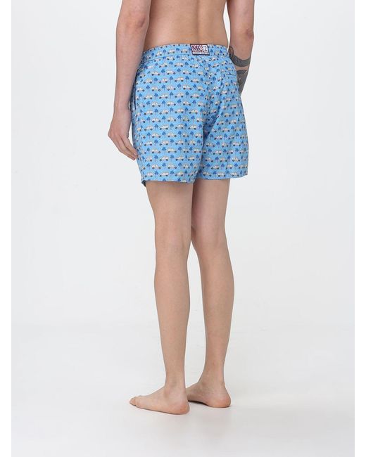 Mc2 Saint Barth Blue Printed Boxer Swim Trunks for men