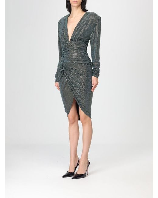 Alexandre Vauthier Green Draped Dress