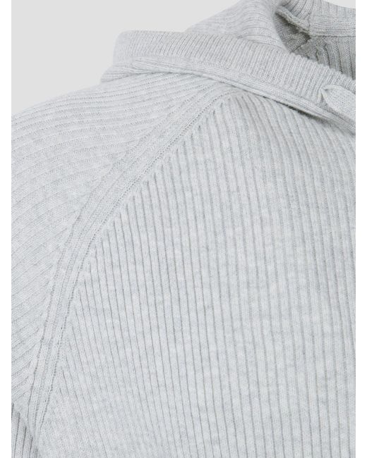 Carrera Gray Hooded Cotton Cardigan With Two-Way Zip Closure for men