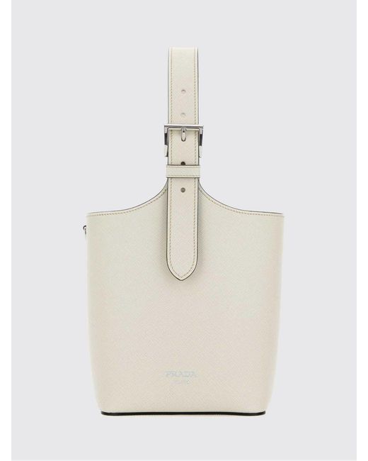 Prada White Saffiano Leather Bag