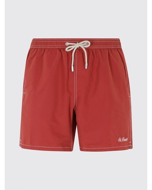 Mc2 Saint Barth Red Checked Swimsuit for men