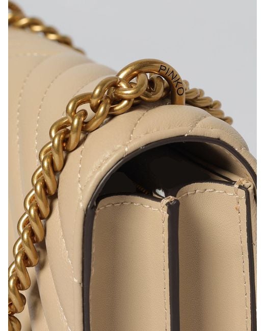 Pinko Natural Love One Mini Chevron Quilted Nappa Bag
