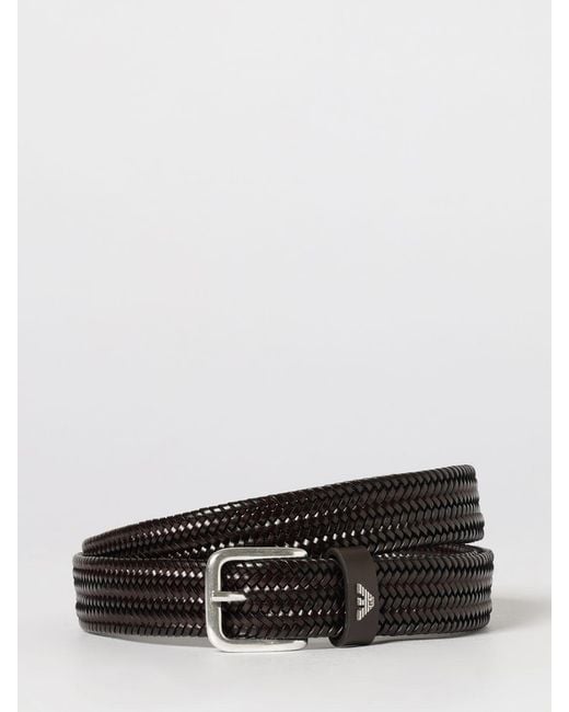 Emporio Armani White Braided Belt for men