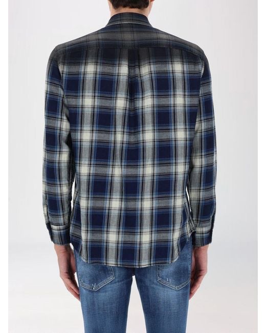 DSquared² Blue Cotton Shirt for men