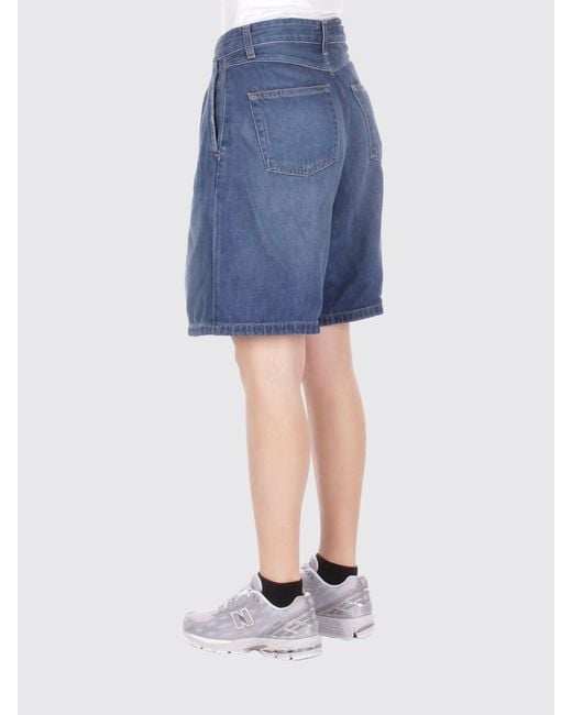 Carhartt Blue Cotton Denim Shorts