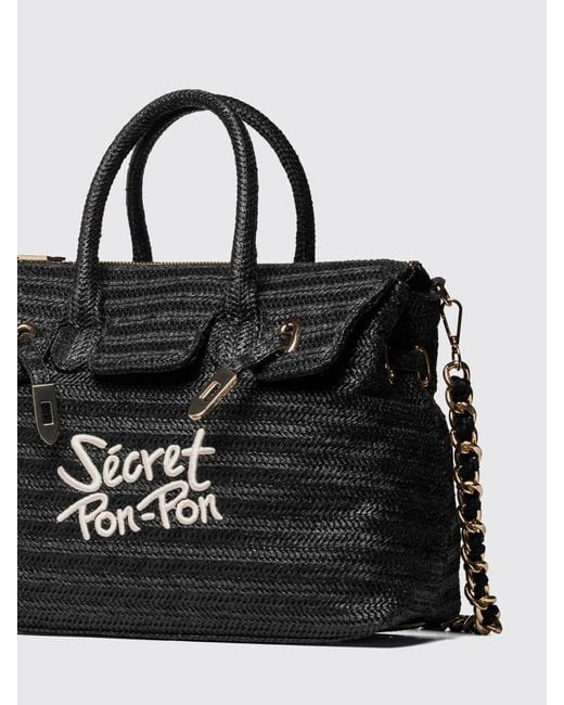 Secret Pon-pon Black Shoulder Bag