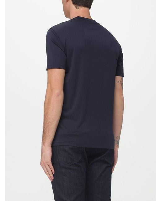 Emporio Armani Blue Basic Silk Blend T-Shirt for men