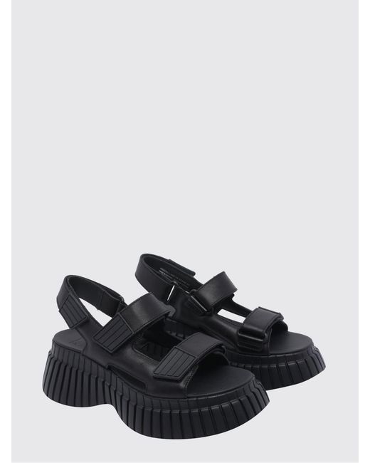 Camper Black Pix Leather Sandals