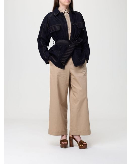 Max Mara Natural Cotton Cropped Trousers