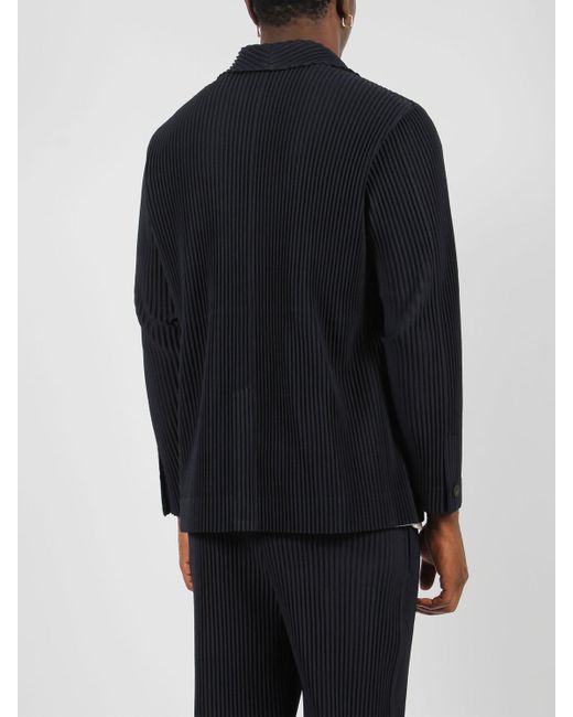 Americana Hombre Homme Plissé Issey Miyake de hombre de color Blue