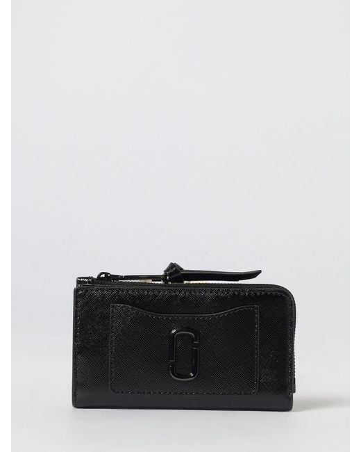 Marc Jacobs Black The Utility Snapshot Dtm Slim Saffiano Leather Wallet