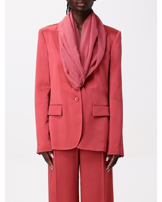 Alberta Ferretti Pink Silk Chiffon Stole