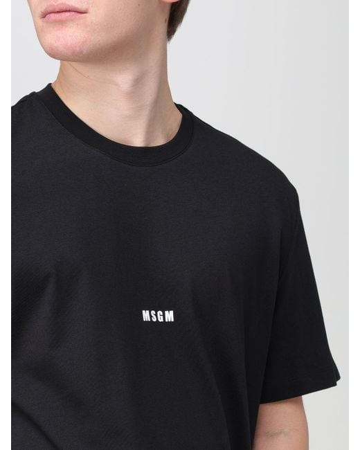 MSGM Black T-shirt for men