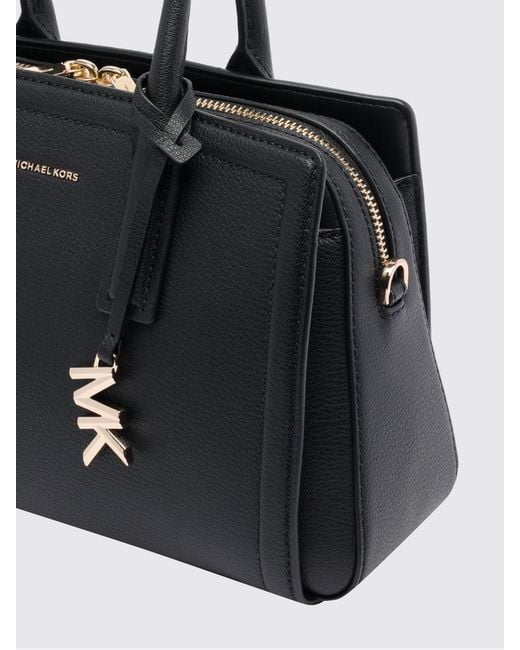 Michael Kors Black Laila Grained Leather Bag