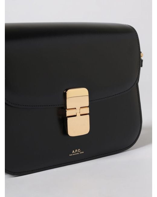 A.P.C. Black Grace Small Leather Bag