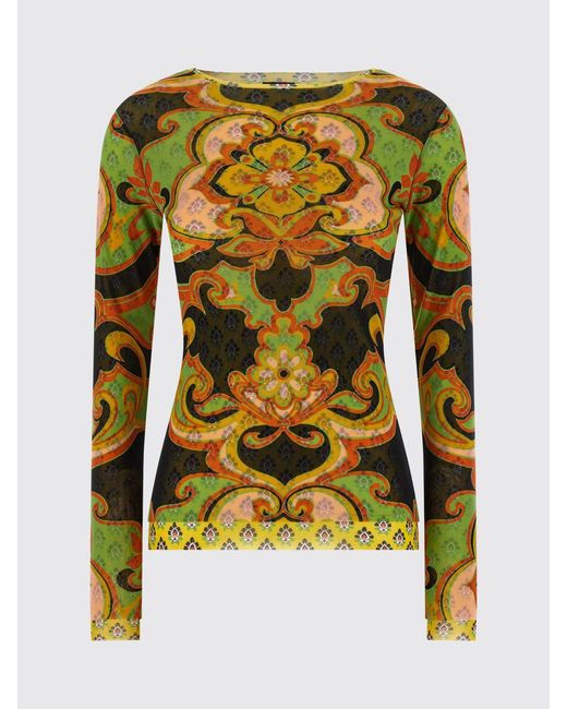 Top De Tejido Técnico Con Estampado Étnico Etro de color Green