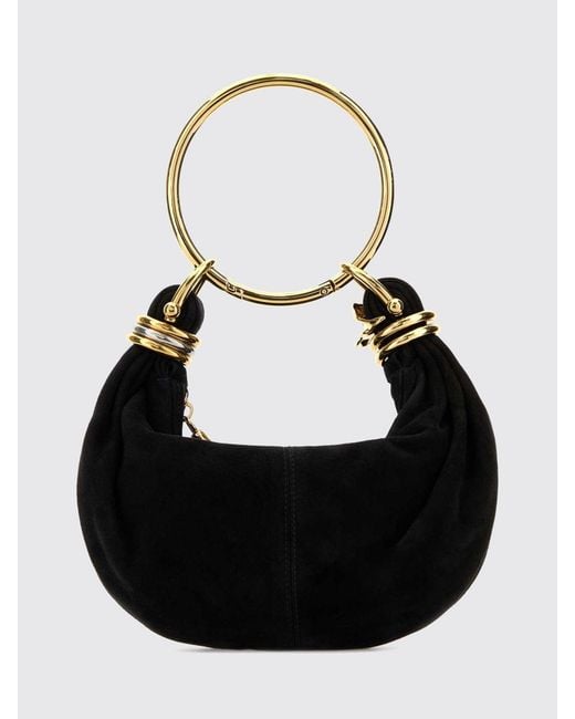 Chloé Black Chlo&Eacute Bracelet Mini Handtasche Aus Wildleder