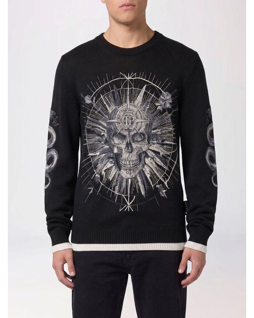Philipp Plein Black Sweater for men