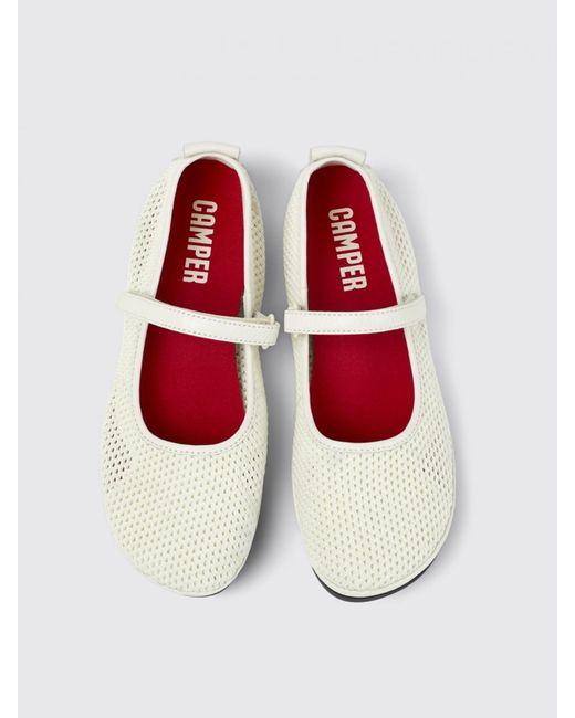 Camper White Ballet Flats