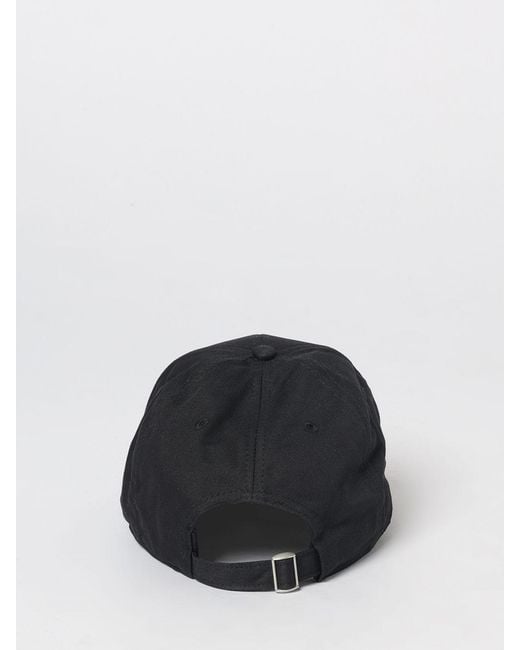 Fiorucci Black Cotton Baseball Cap With Rigid Visor And Applied Logo