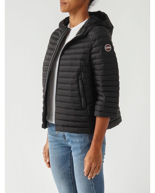 Colmar Black Nylon Hooded Down Jacket