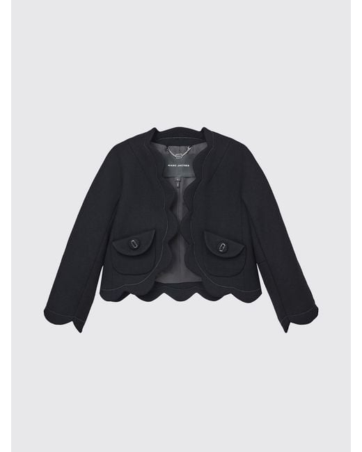 Marc Jacobs Blue Cropped Single-Breasted Jacket