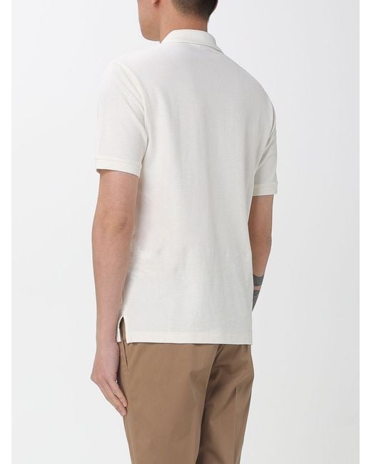 Emporio Armani White Cotton Polo Shirt for men