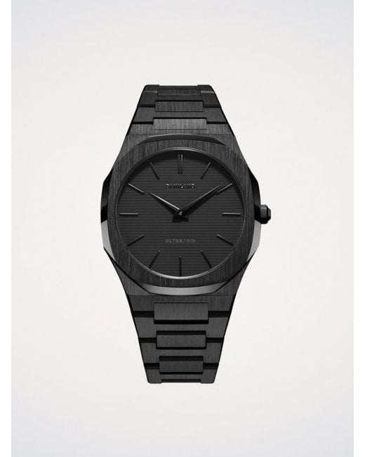 D1 Milano Black Ultra Thin Shadow 40 Mm Watch for men