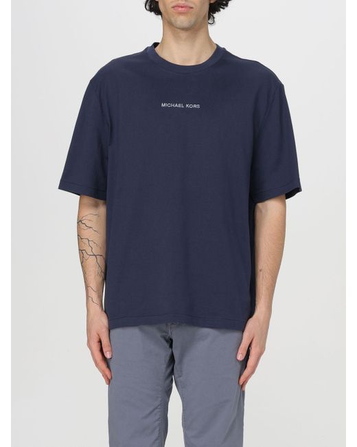 T-shirt Michael in cotone di Michael Kors in Blue da Uomo