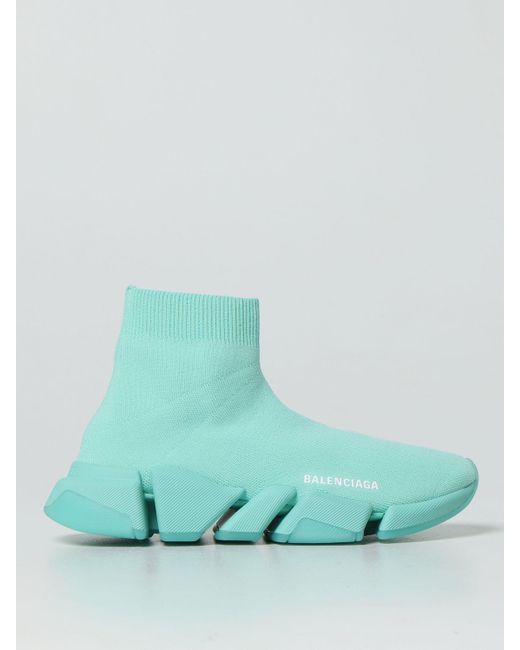 Balenciaga Speed 2.0 Sock Sneakers in Green | Lyst