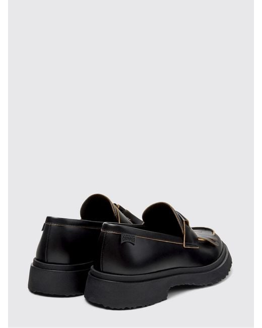Camper White Twins Leather Loafers With Fringes And Tassels