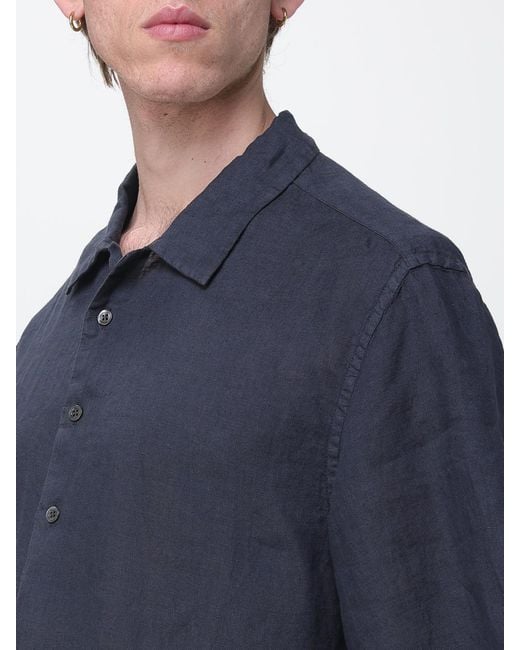 Barena Blue Mola Linen Shirt for men