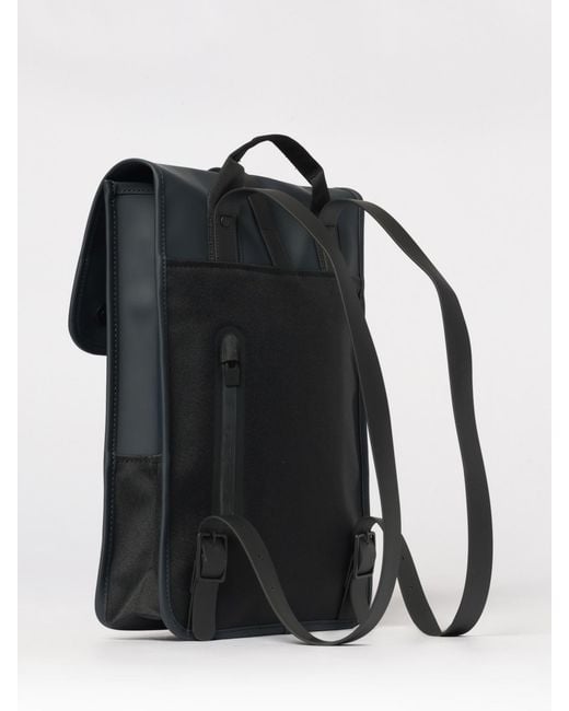Rains Black Puffed Mini Backpack for men