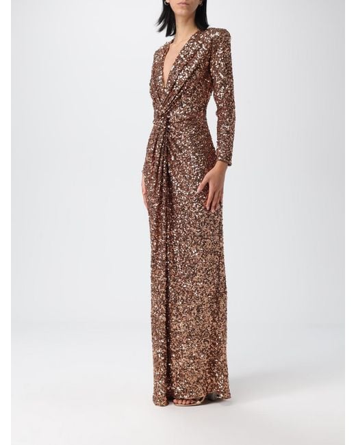 Elisabetta Franchi Brown Dress